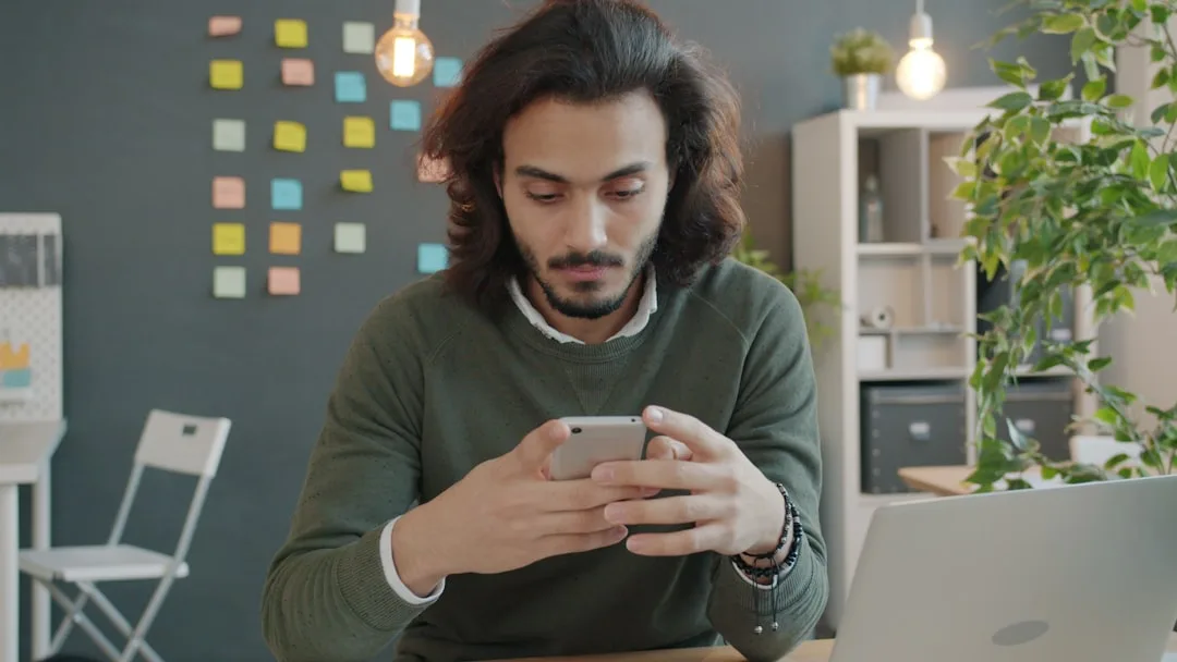 person working smart office