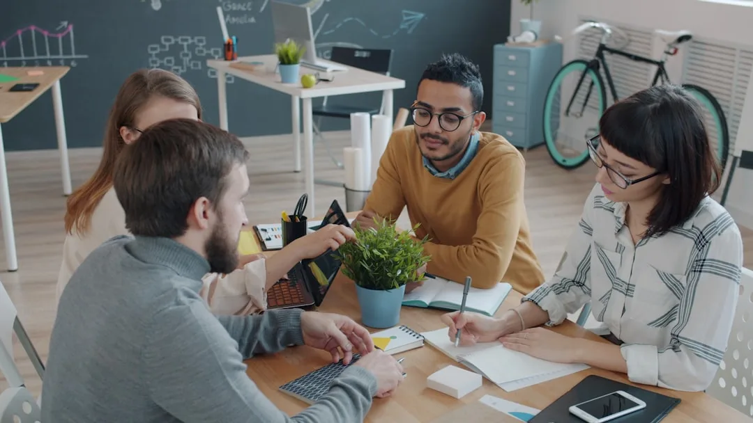 startup team brainstorming