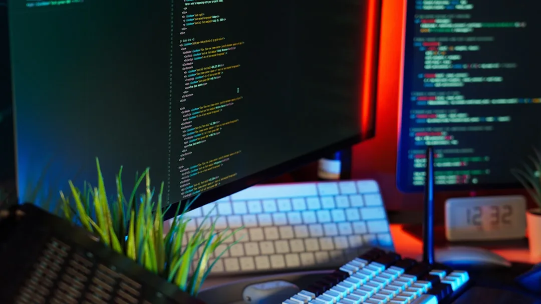 modern office technology setup