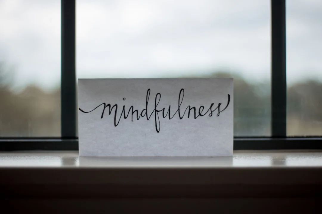 mindfulness practice calm workspace