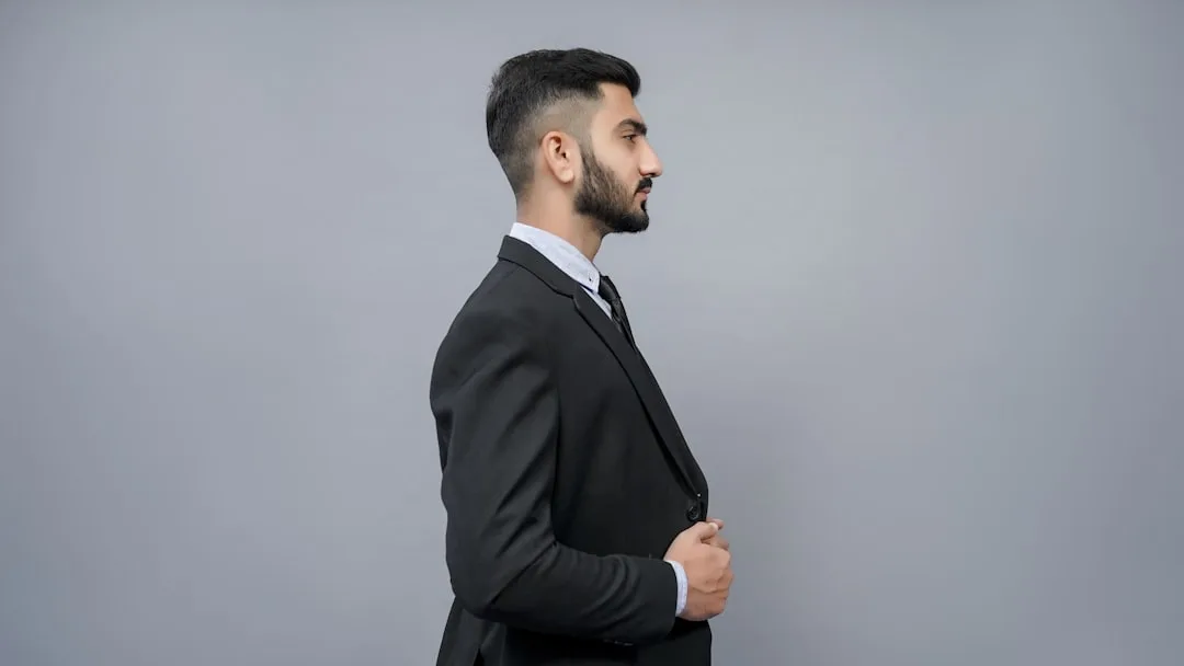 confident professional standing tall