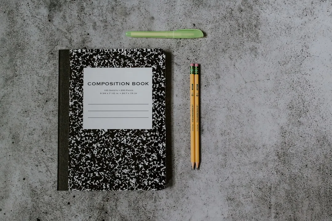 checklist and notebook