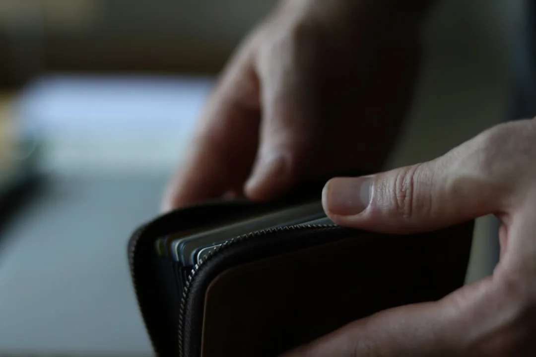 person setting up cryptocurrency wallet