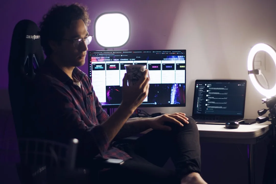 person using astrology software