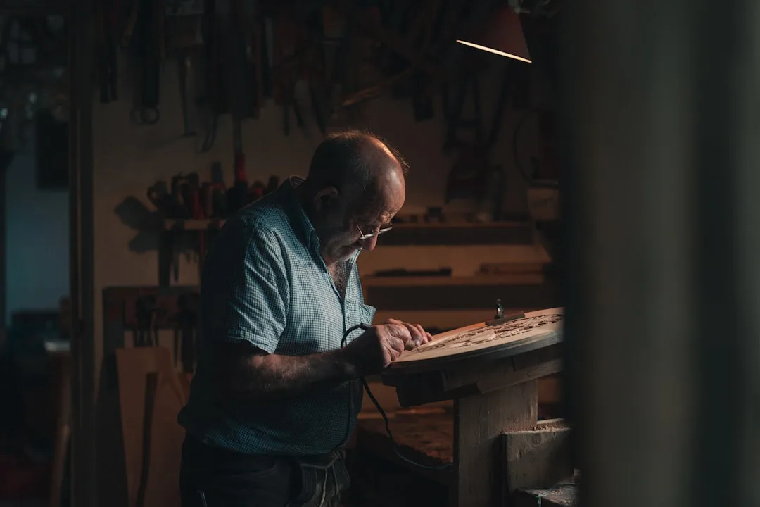 skilled craftsman working