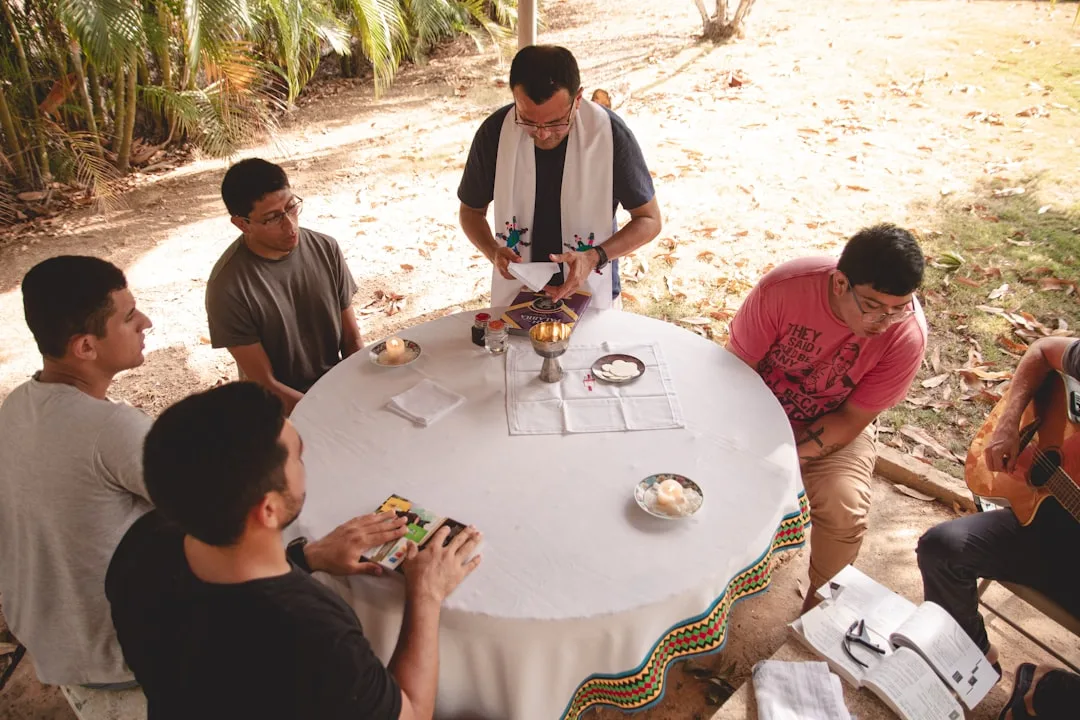 team discussing menu strategy