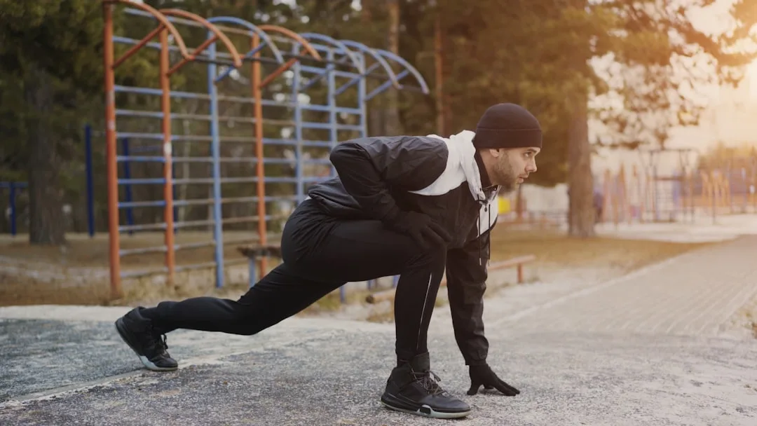 athlete stretching workout